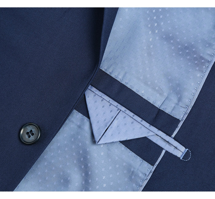 Men's Slim Fit 2-Piece Notch Lapel Suit by Renoir