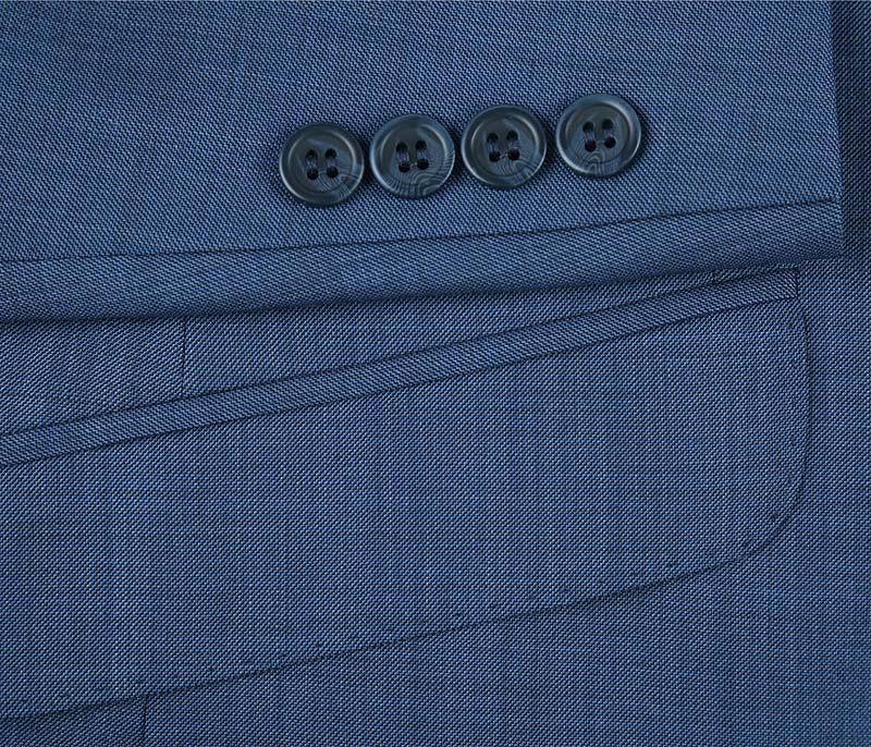 Wool Slim Fit 2 Piece Suit in Blue