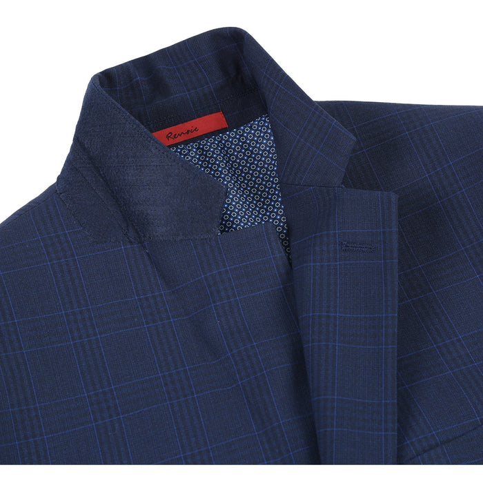 Men's Checked Classic Fit Suit by Renoir