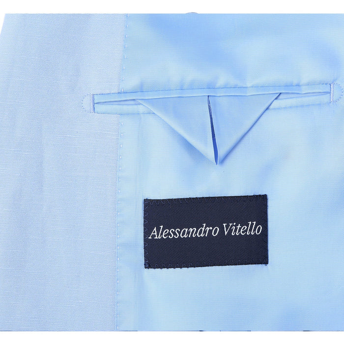 Slim Fit Checked Linen Suit for Men by Renoir