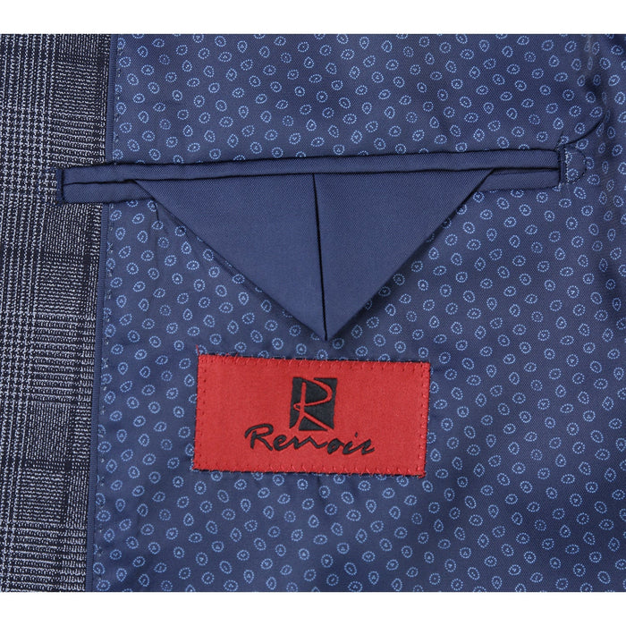 Men's Classic Fit Checked Suit by Renoir