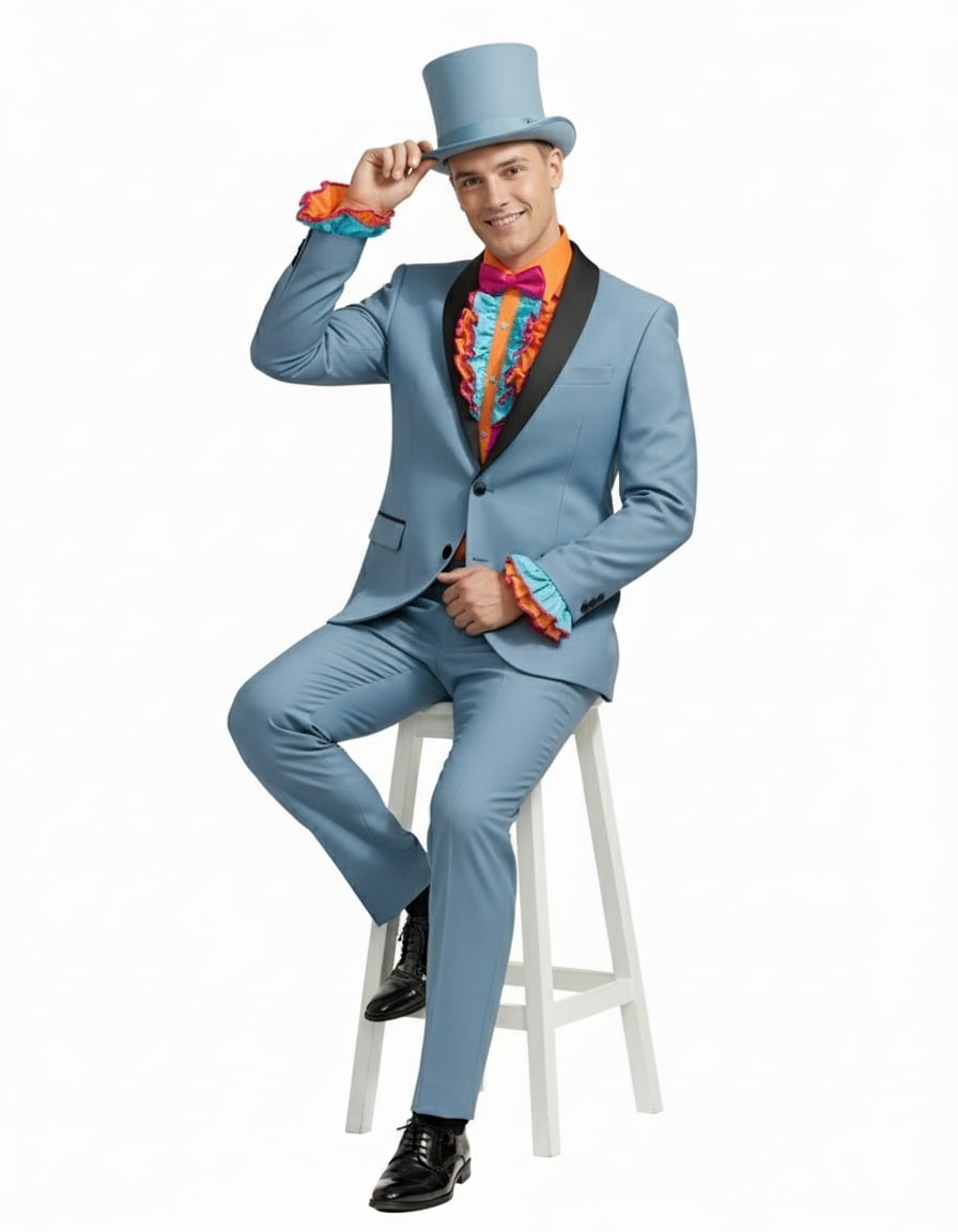 Dumb and Dumber Blue Tuxedo Costume & Hat