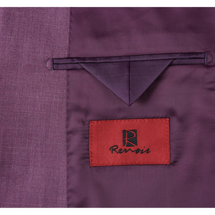 Men's Slim Fit Berry Suit with Notch Lapel