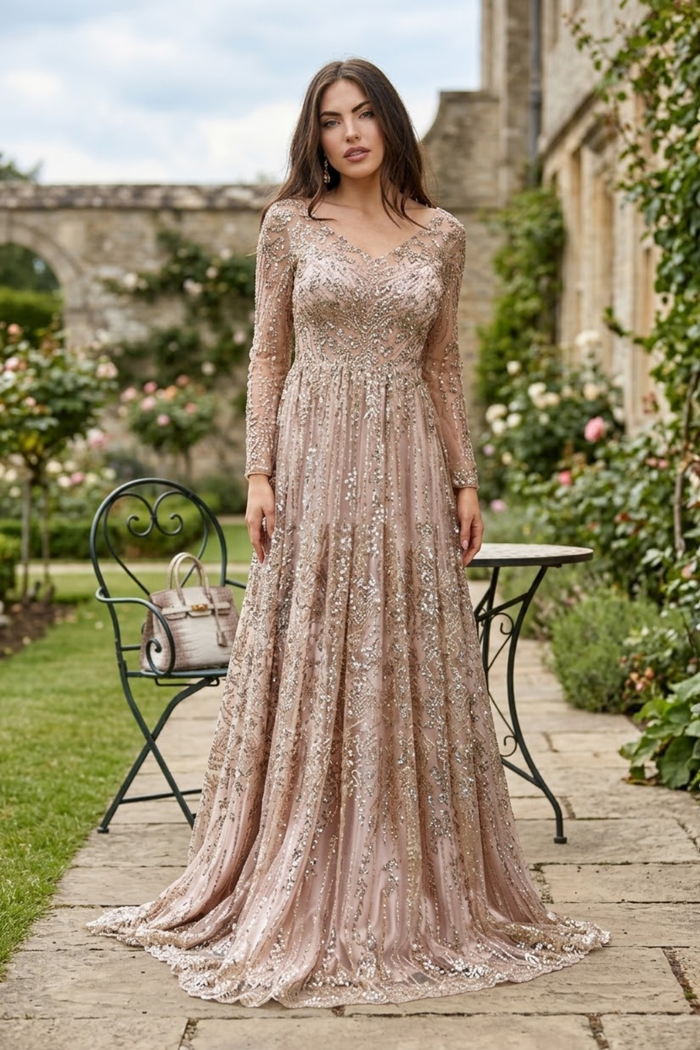 Plus Size Long Evening Gown Maxi Formal Dress for Women