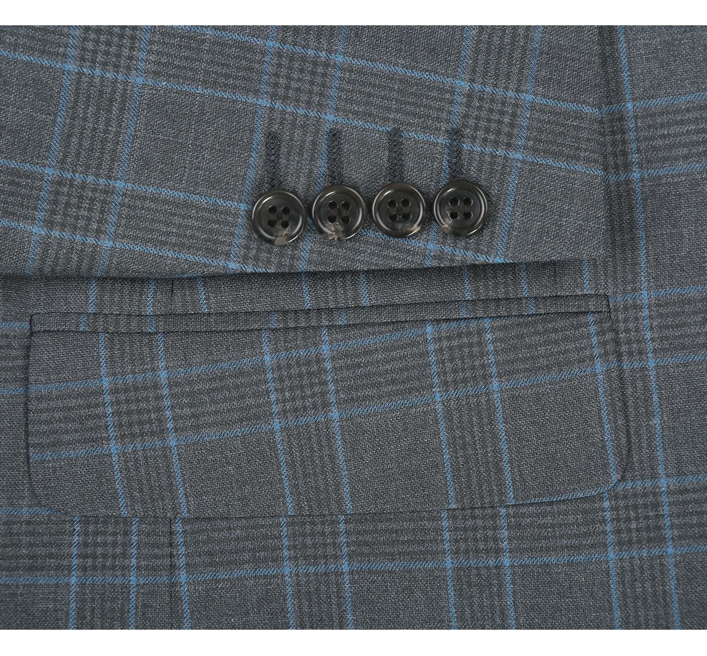 Men's Classic Fit Two Piece Windowpane Suit