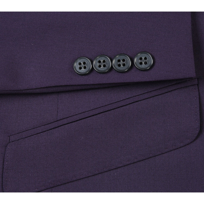 566-4 Men's Slim Fit Wool Suit by Renoir