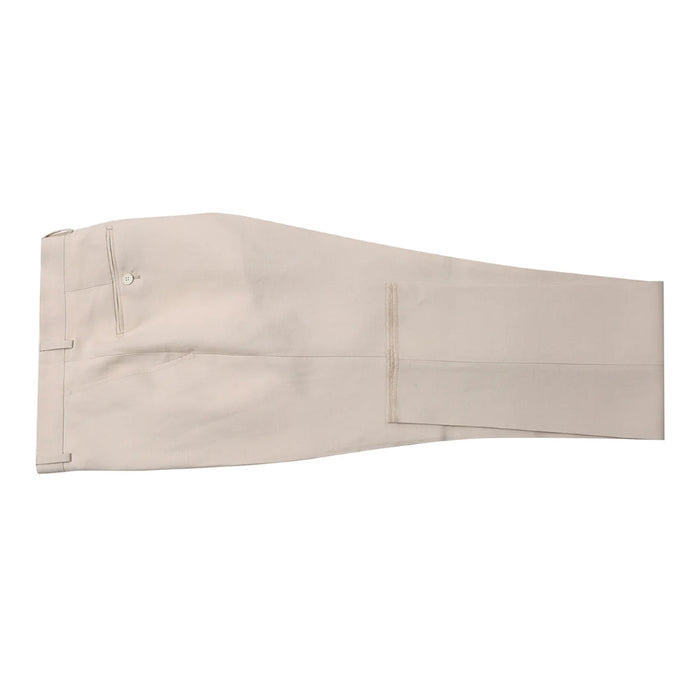 Men's Tan Slim Fit Linen Suit 2-Piece by Renoir
