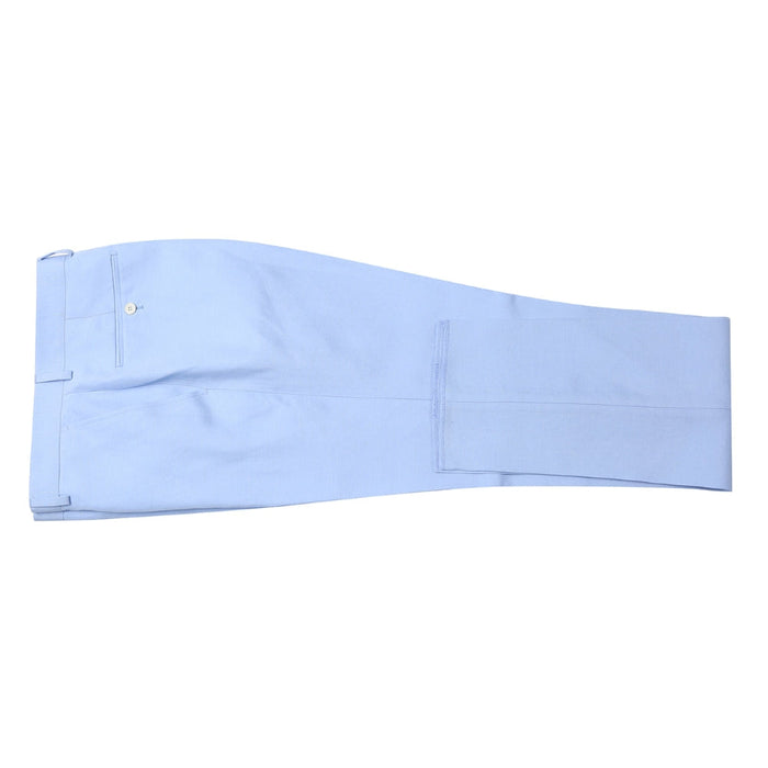 Men's Blue 2-Piece Slim Linen Suit