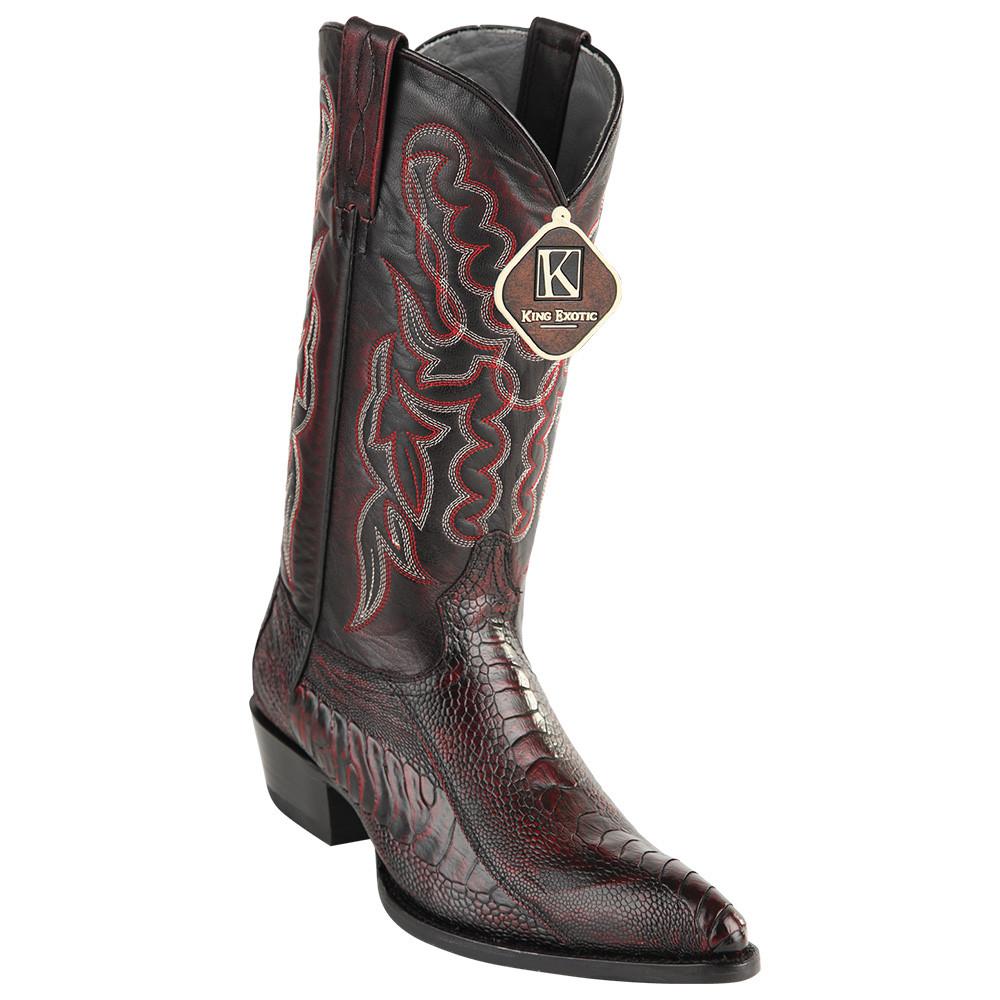 King Exotic Ostrich Leg J-Toe Cowboy Boot