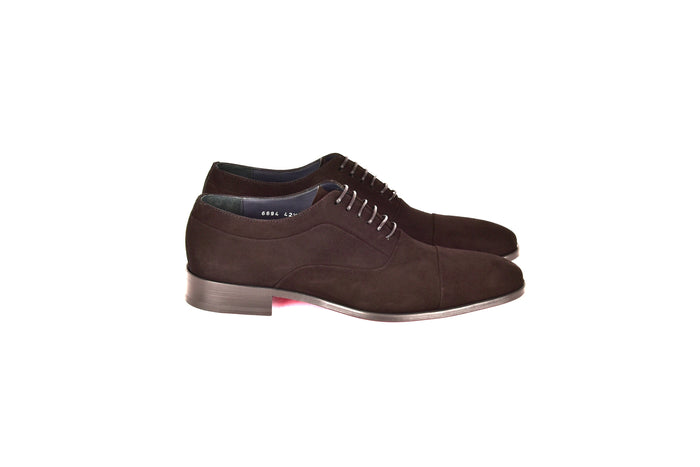 C0001108-6694S Cap toe lace up-Black Suede
