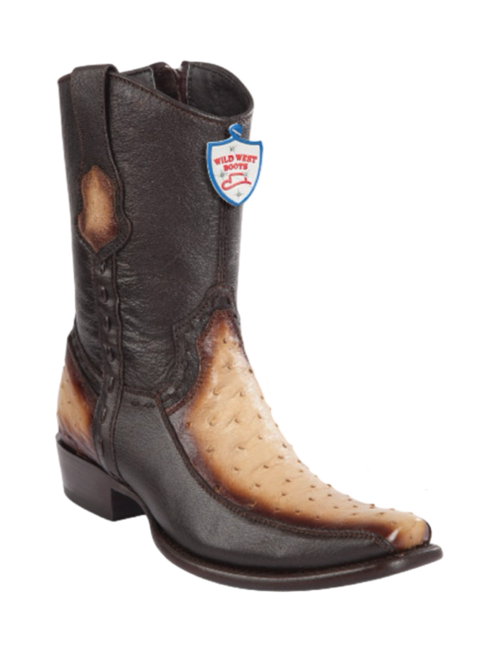Wild West Faded Orix Ostrich Boots Dubai Toe