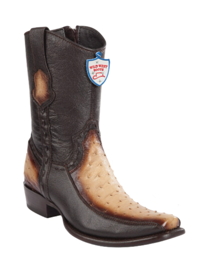 Wild West Faded Orix Ostrich Boots Dubai Toe