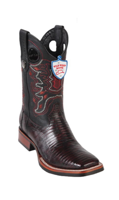 Wild West Botas de Armadillo Rodeo Black Cherry