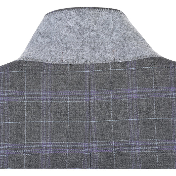 Men's Classic Fit Checked Suit by Renoir