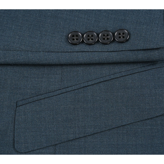 566-5 Slim Fit Wool Suit for Men by Renoir
