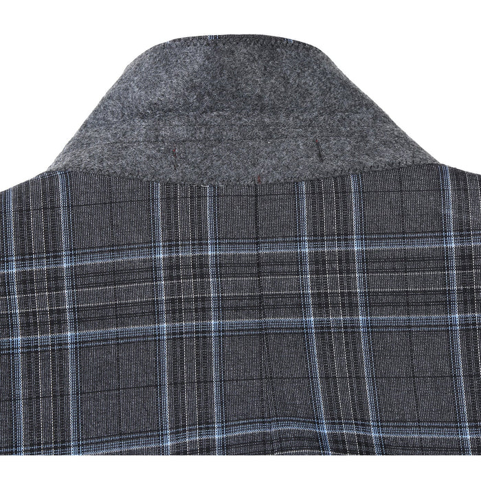 Men's Slim Fit Checked Suit by Renoir