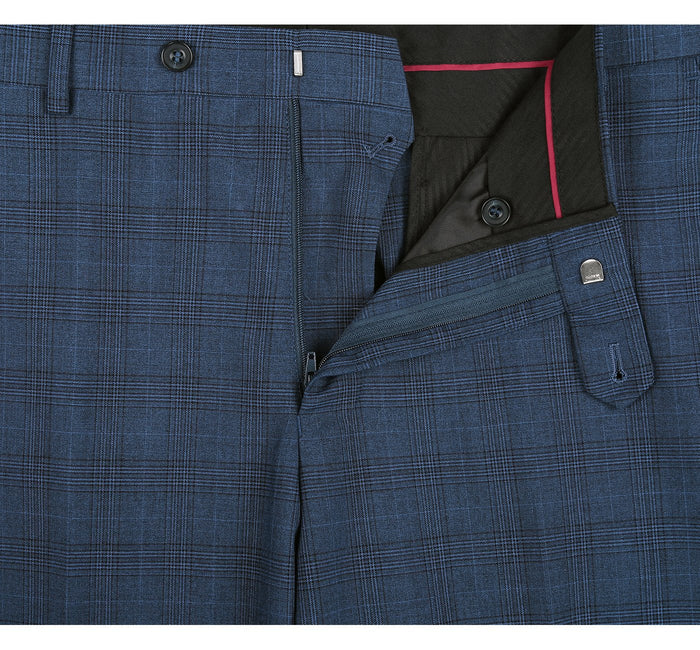 3-Piece Classic Windowpane Suit by Renoir
