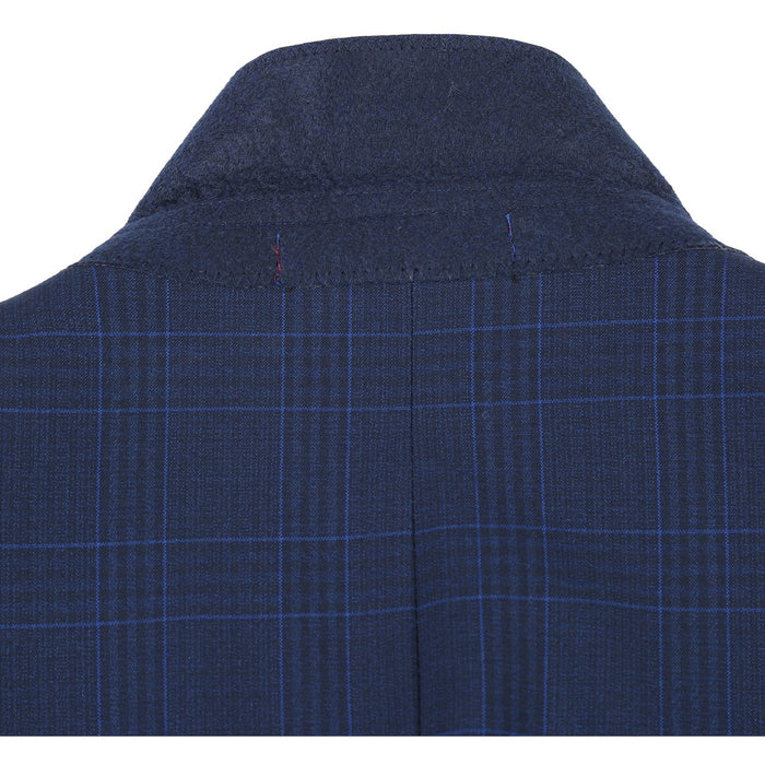 Men's Checked Classic Fit Suit by Renoir