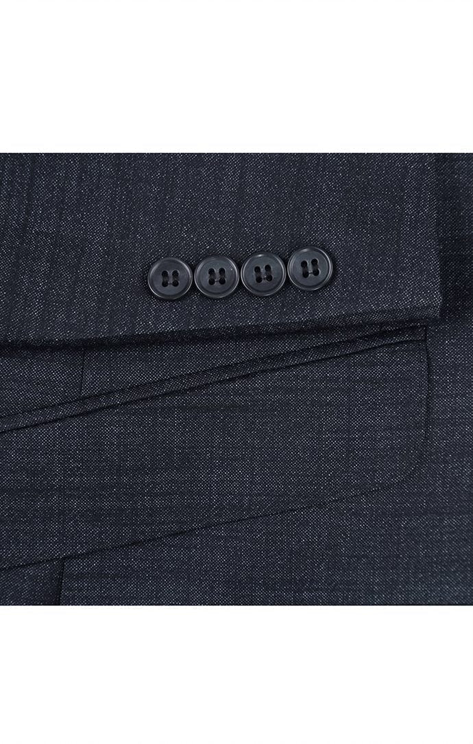 Slim Fit Wool Blend Suit - Charcoal