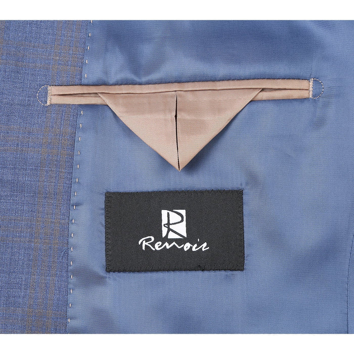 566-2 Men's New Slim Fit Wool Suit by Renoir