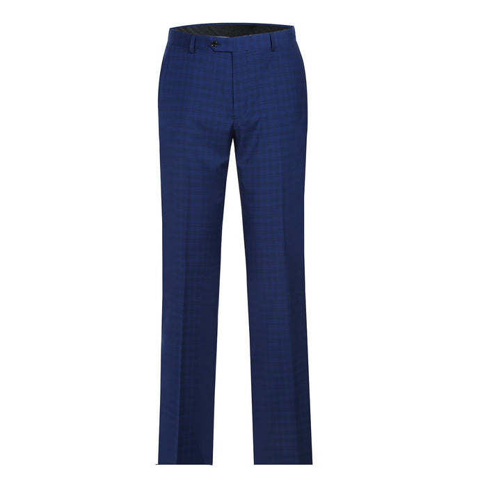 Men's Classic Fit Wool Blend Checked Suit by Renoir