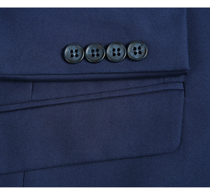 Men's Slim Fit 2-Piece Notch Lapel Suit by Renoir
