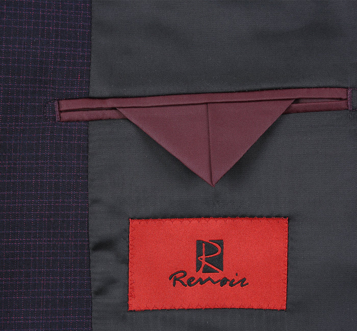 Classic Fit Single Breasted Micro Check Suit