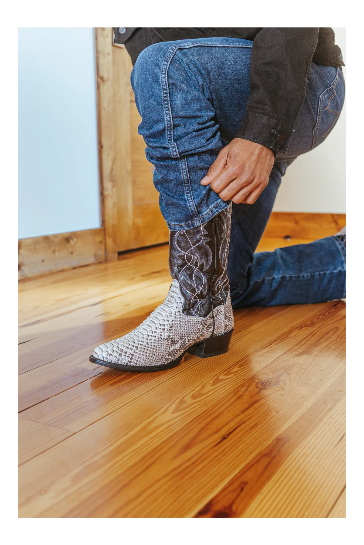 Dan Post Manning Python Snakeskin Boots Natural