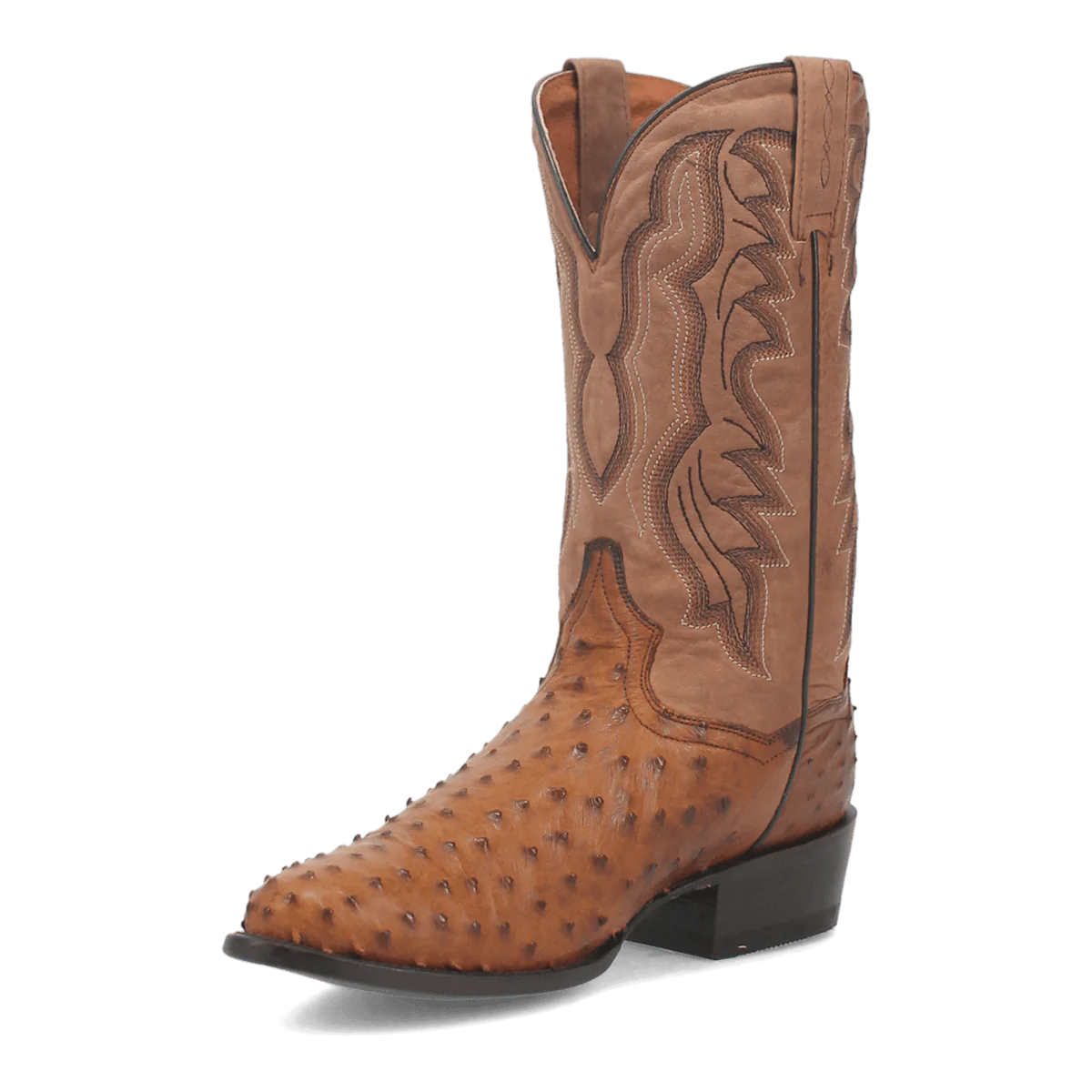 Dan Post Tempe Full Quill Ostrich Round Toe Boots