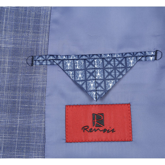 Men's Slim Fit Checked Suit by Renoir
