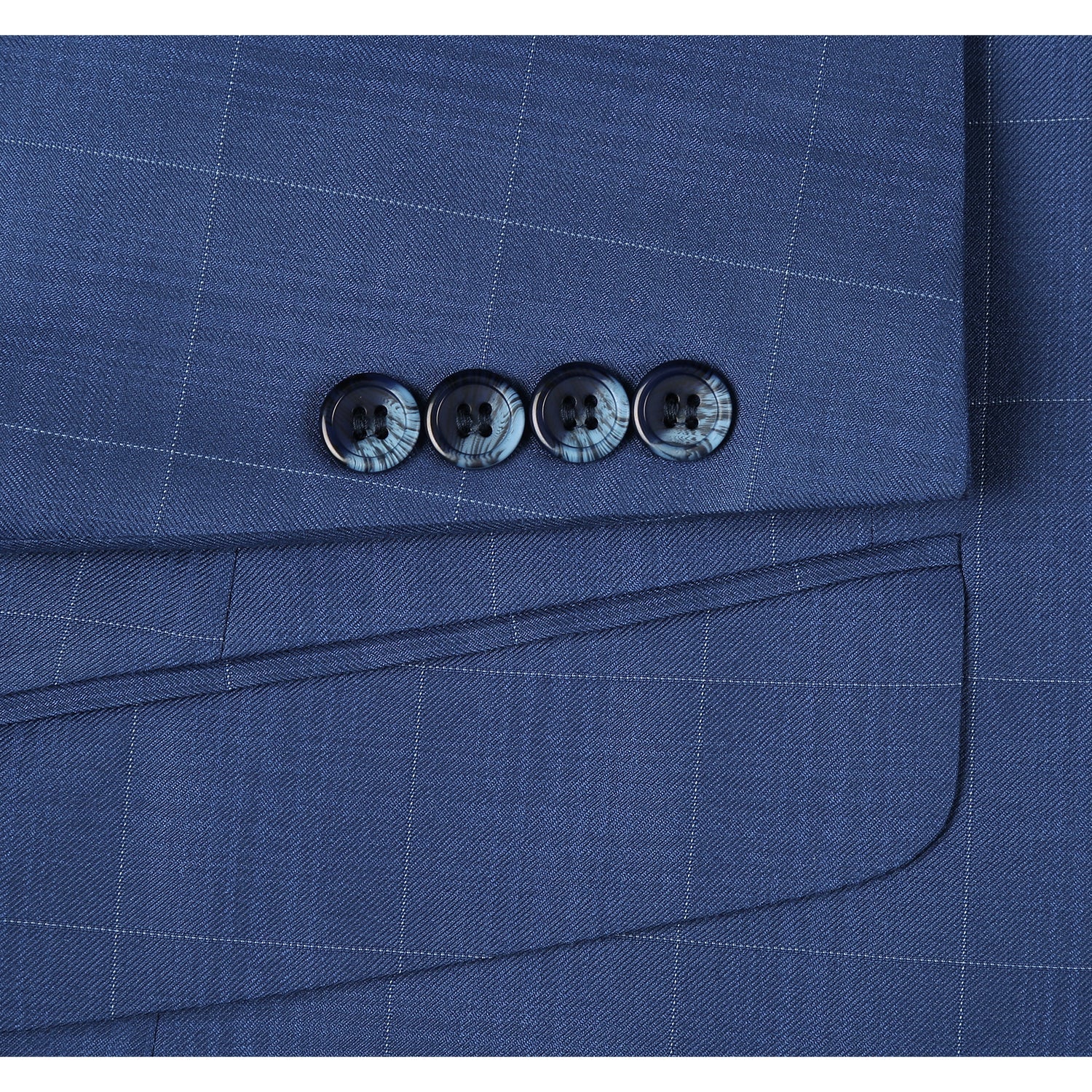 Men's Slim Fit 2-Piece Check Dress Suit