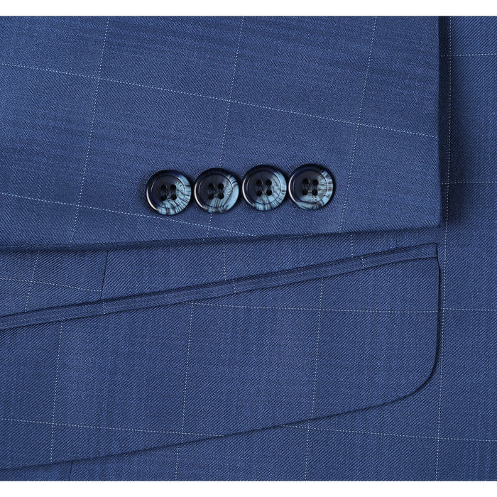 Men's Slim Fit 2-Piece Check Dress Suit