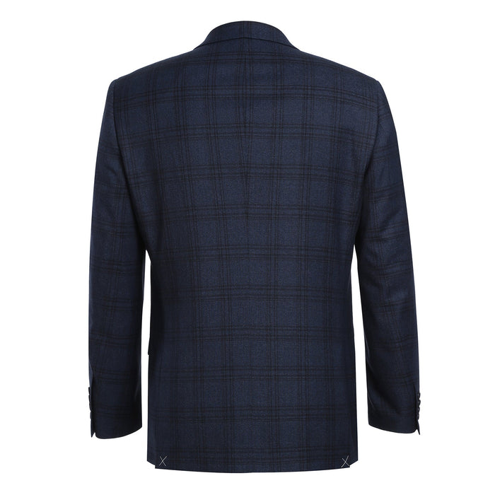 Men's Slim Fit Stretch Checked Suit by Renoir