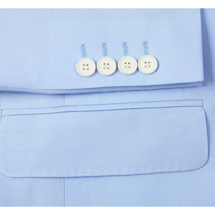 Slim Fit Checked Linen Suit for Men by Renoir
