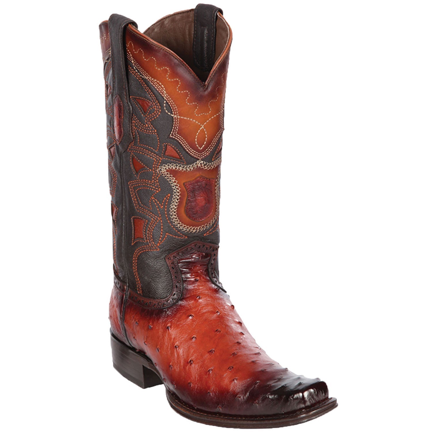 Botas de Avestruz Original Horma Europea Faded
