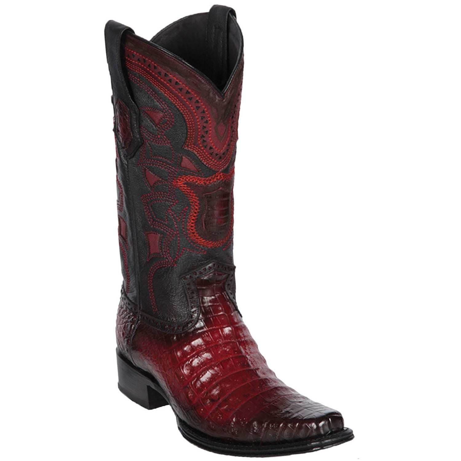Caiman Crocodile Belly Boots European Toe - Faded