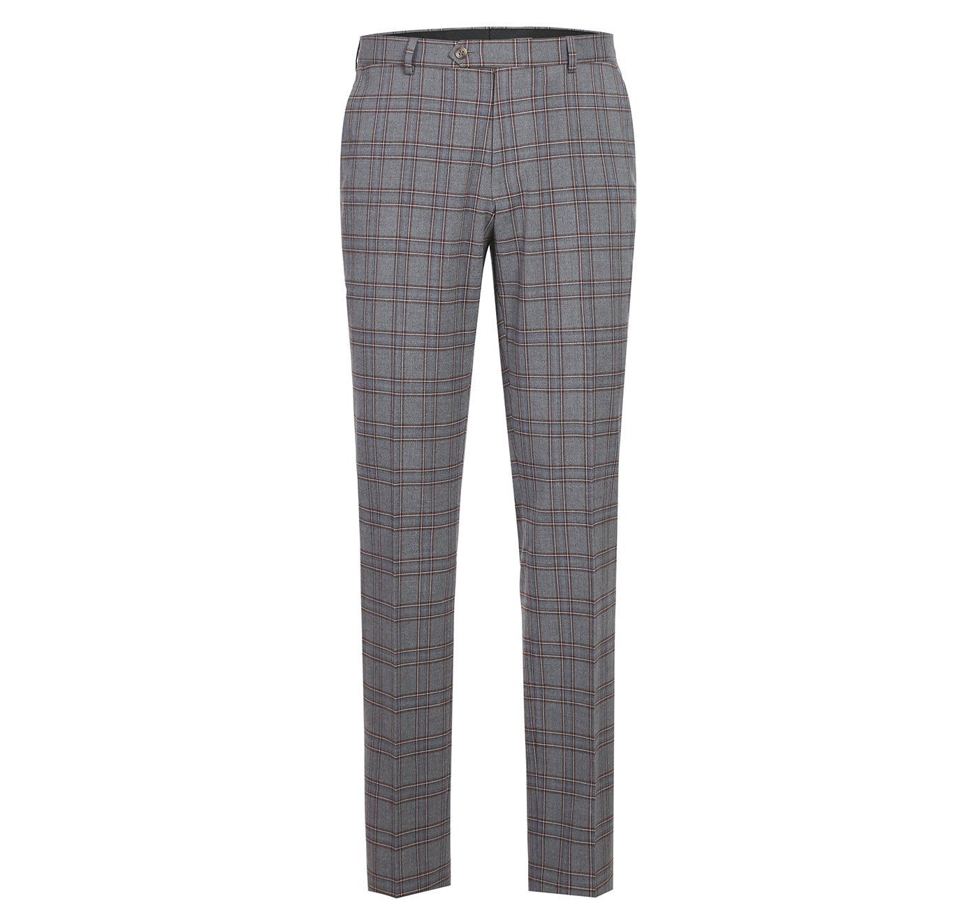 Slim Fit Windowpane Check Suit - Stretch Two Piece