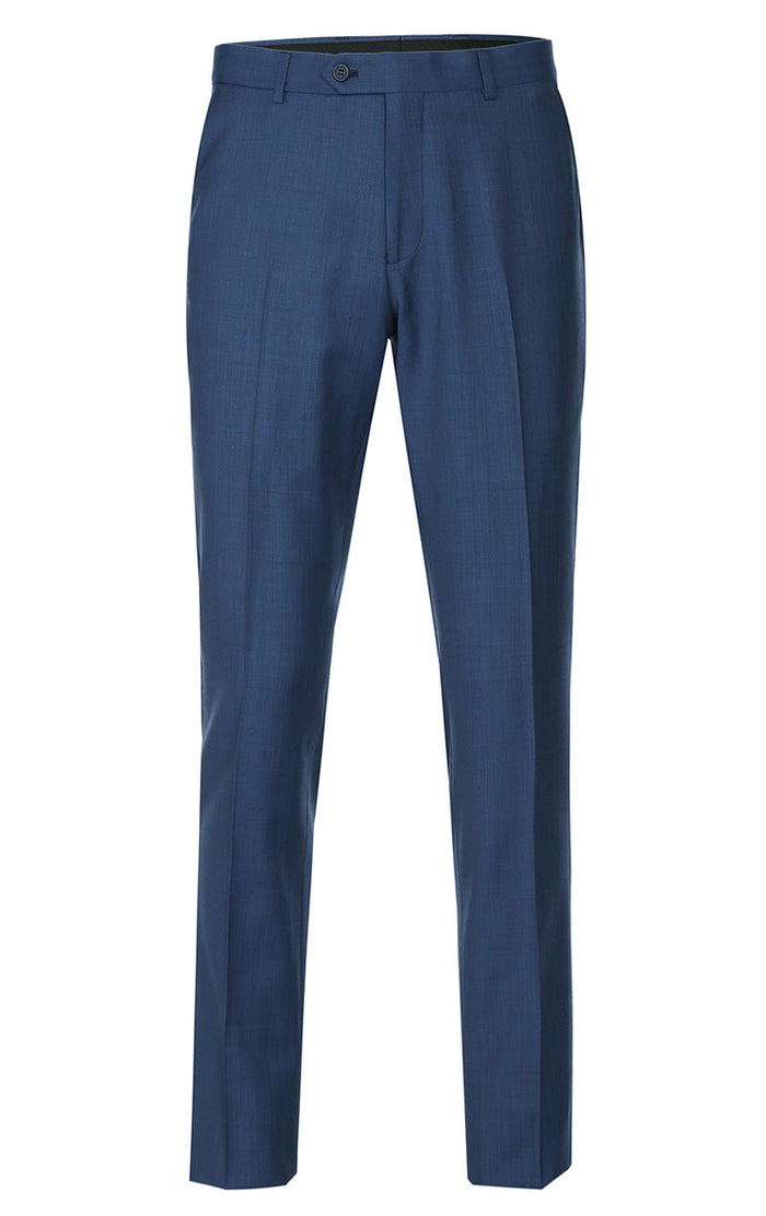 Wool Slim Fit 2 Piece Suit in Blue