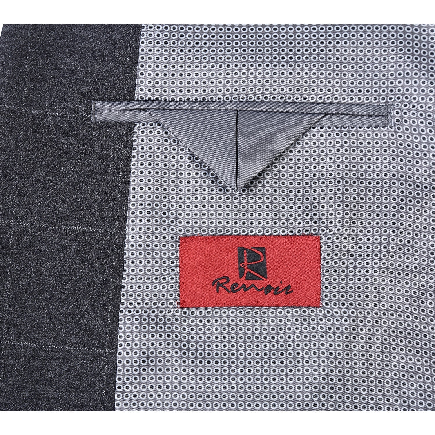 Men's Slim Fit Checked Suit by Renoir