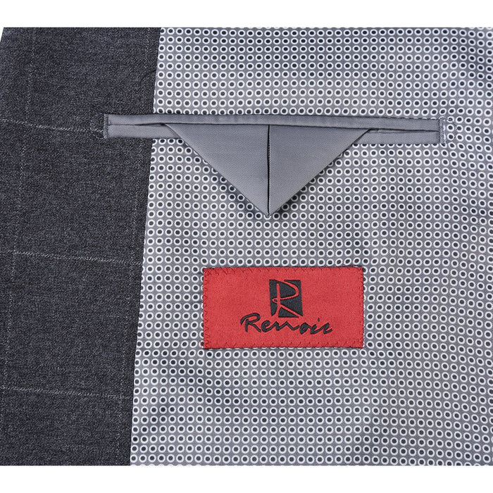 Men's Slim Fit Checked Suit by Renoir