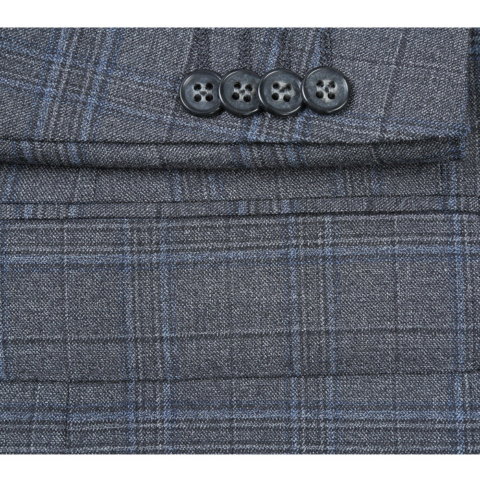 Men's Wool Blend Classic Fit Stretch Suit