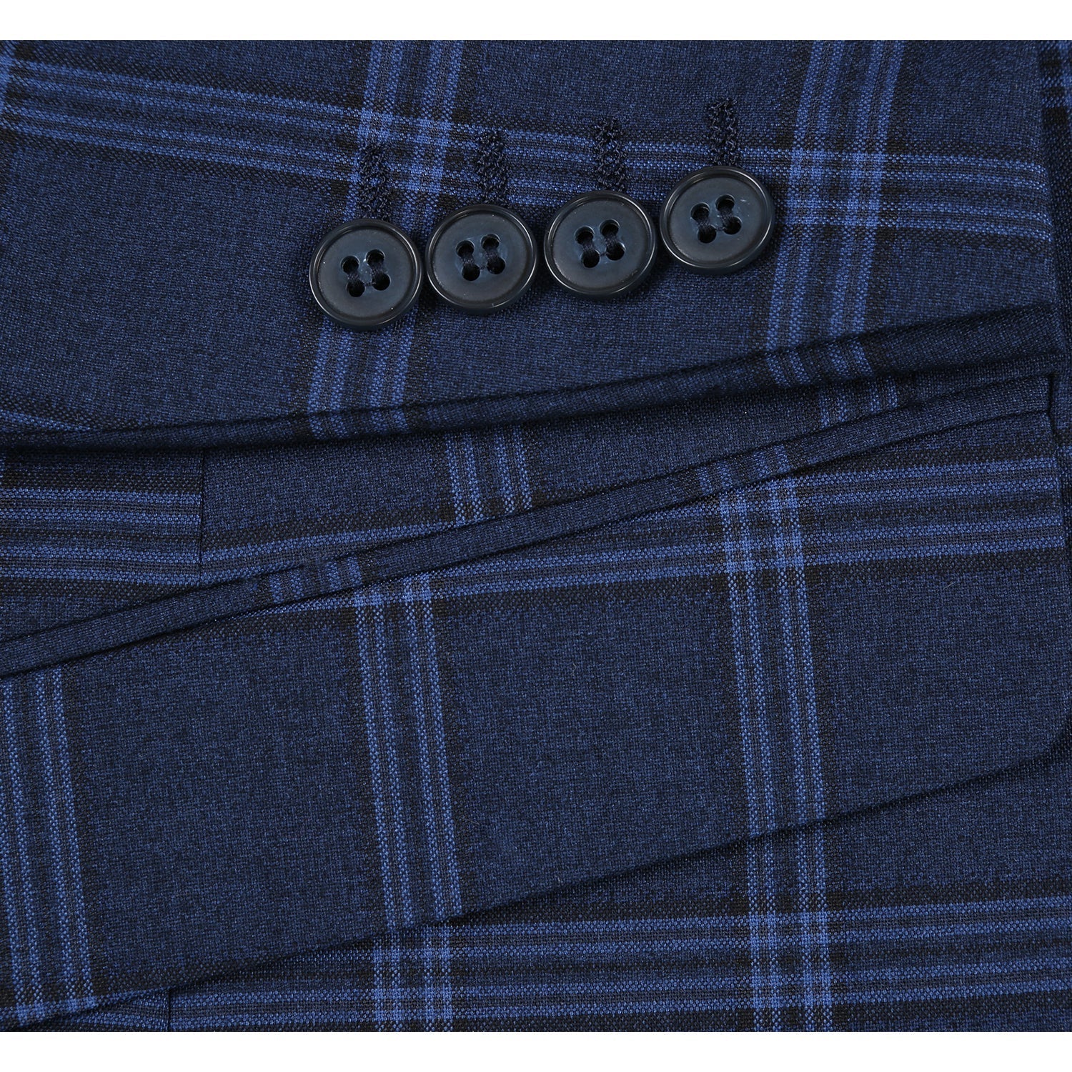 Men's Slim Fit Checked Suit 293-22 by Renoir