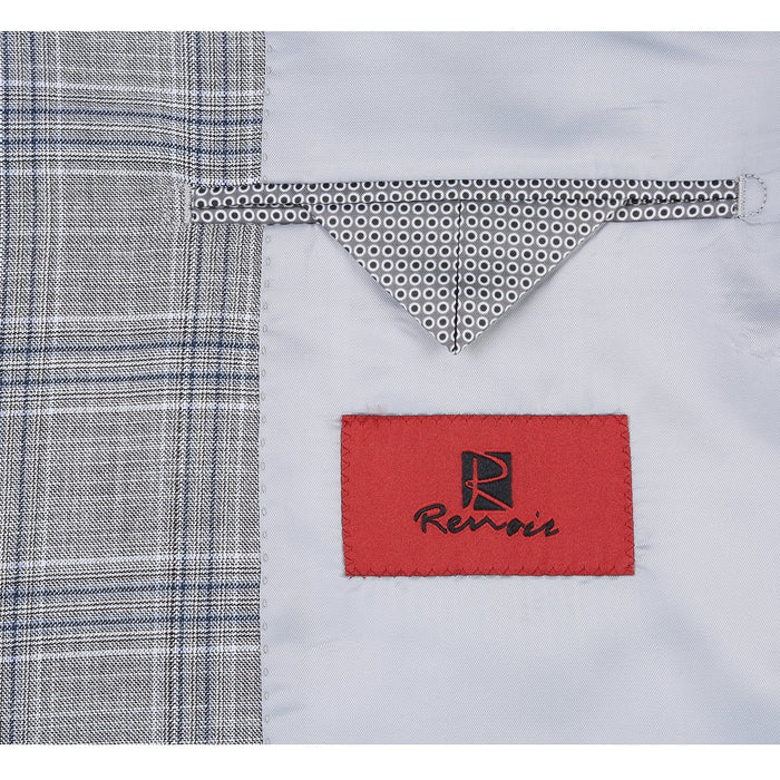 Men's Classic Fit Checked Suit by Renoir