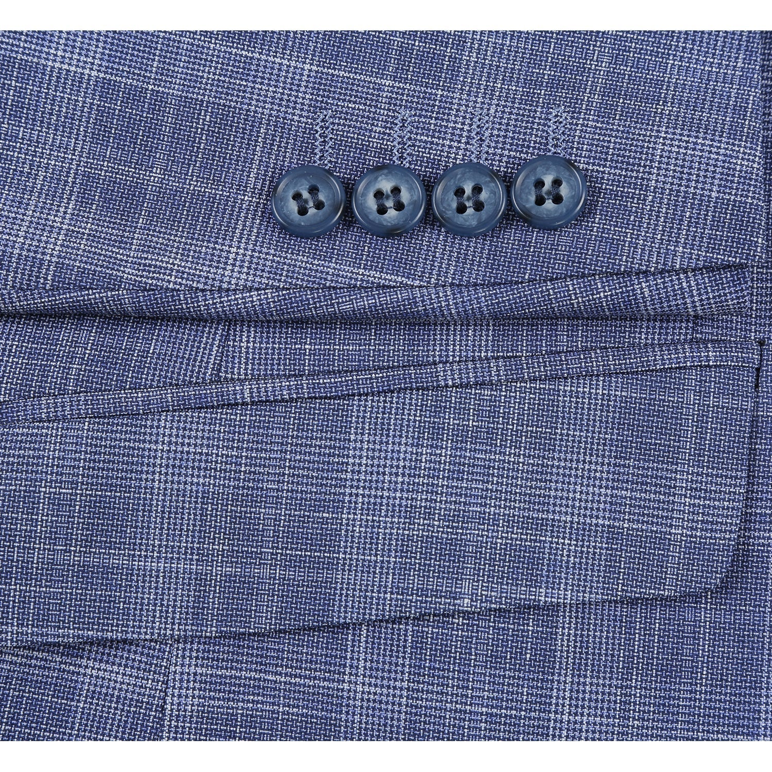 Men's Slim Fit Checked Suit by Renoir