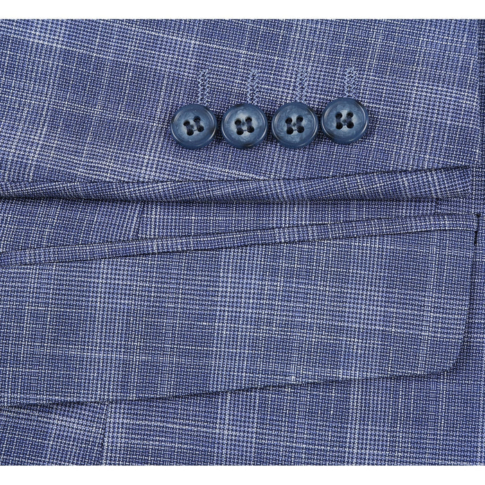 Men's Slim Fit Checked Suit by Renoir