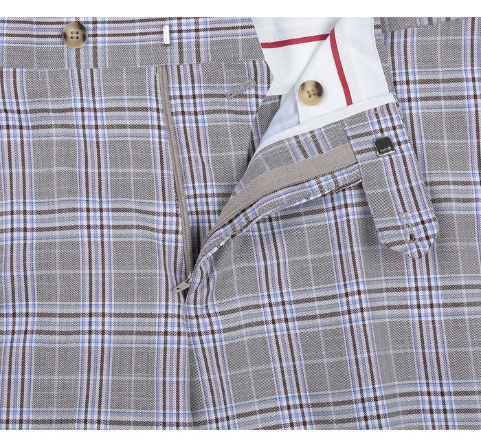 Men's Slim Fit 2-Piece Check Suit Renoir