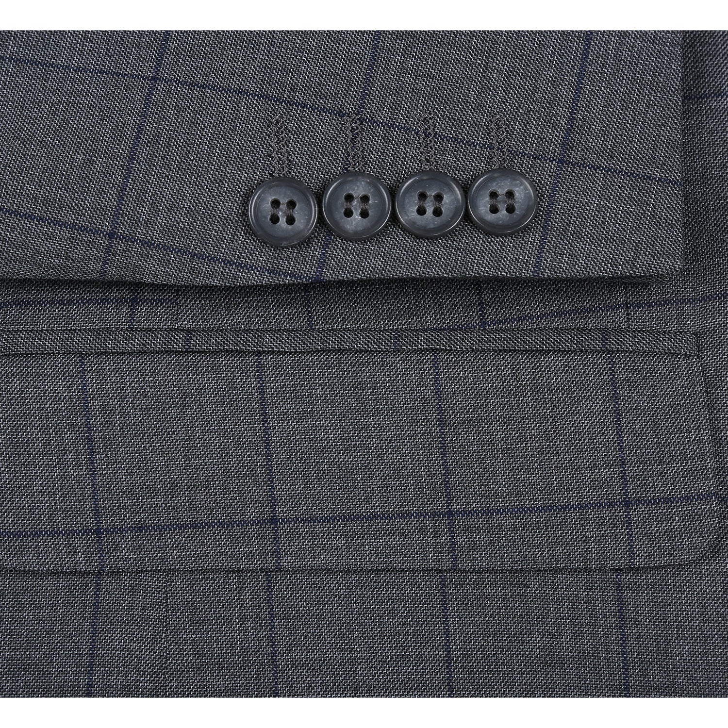 Men's Double-Breasted Slim Fit Suit 293-44