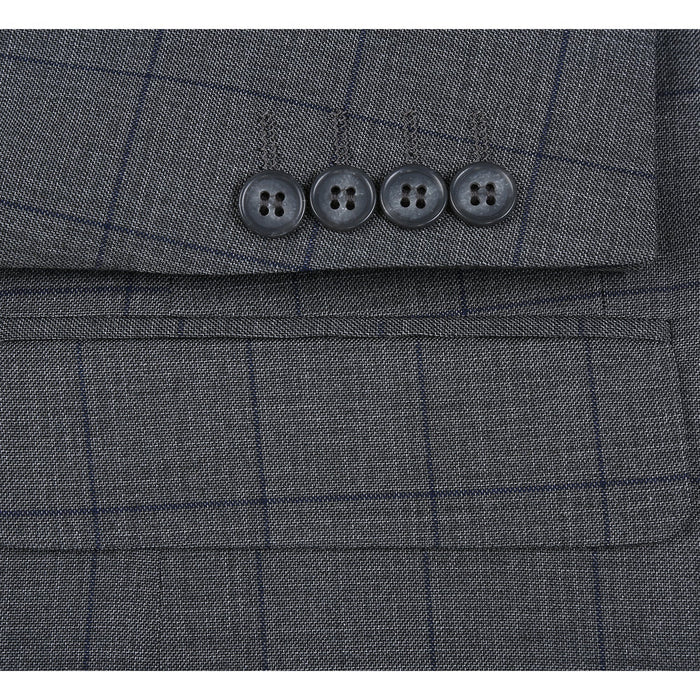 Men's Double-Breasted Slim Fit Suit 293-44