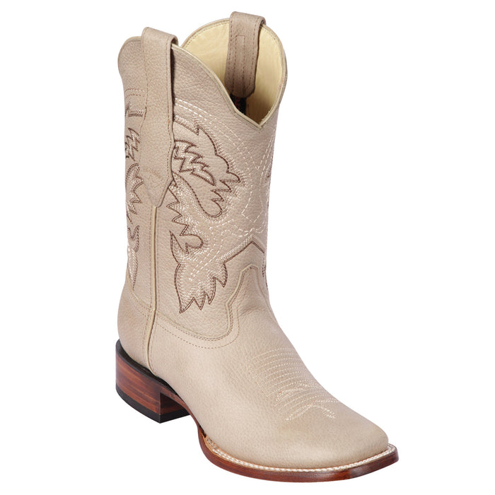 White square toe cowboy boots 