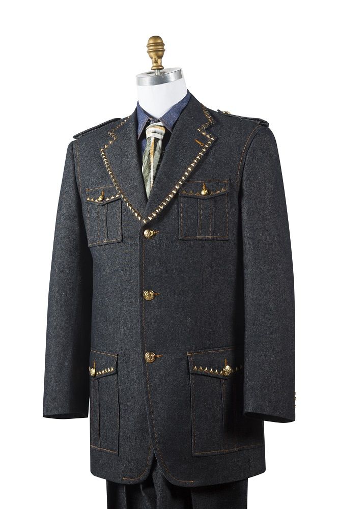 Men's stylish Men's Wide Leg Denim blazer